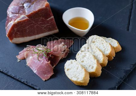Still life of jamon serrano