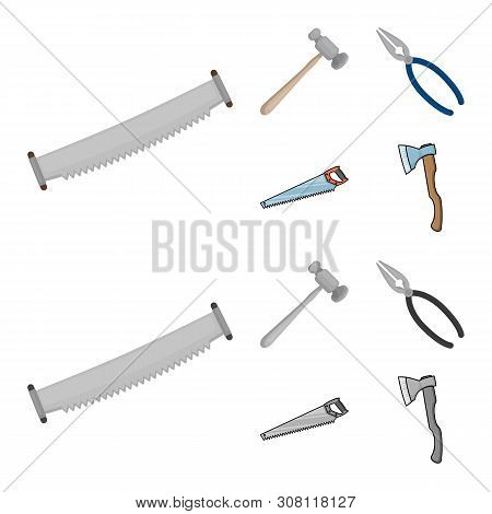 Vector Design Of Tool And Construction Icon. Collection Of Tool And Carpentry Stock Vector Illustrat