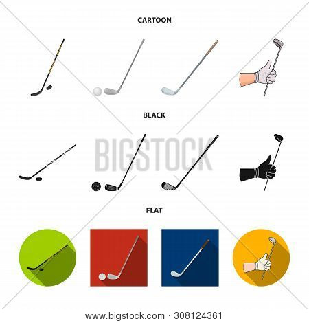 Isolated Object Of And Stick Icon. Set Of And Golf Vector Icon For Stock.