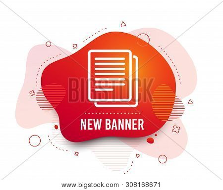 Fluid Badge. Copy File Sign Icon. Duplicate Document Symbol. Abstract Shape. Gradient Copy Icon. Fly