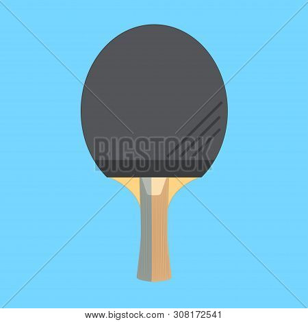 Table Tennis Or Ping-pong Racket, Vector Isolated Illustration