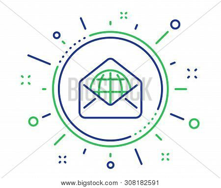 Web Mail Line Icon. Message Correspondence Sign. E-mail Symbol. Quality Design Elements. Technology 