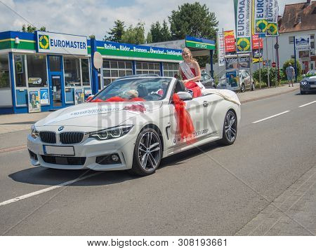Kirchheimbolanden, Rheinland-pfalz, Germany-06 23 2019: Holiday Parade On Streets Of German Town Dur