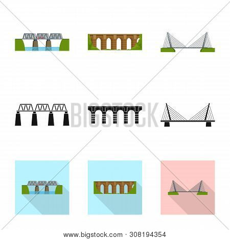 Vector Illustration Of Connection And Design Symbol. Set Of Connection And Side Stock Vector Illustr