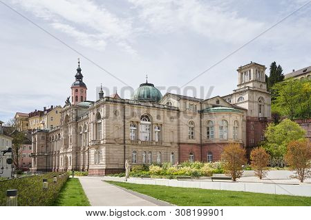 View Of The Old Famous Spa Salon In Baden-baden, Baden Wuerttemberg , Germany. Beautiful Historic Bu