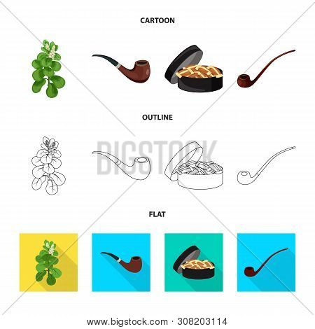 Vector Illustration Of Refuse And Stop Icon. Set Of Refuse And Habit Vector Icon For Stock.