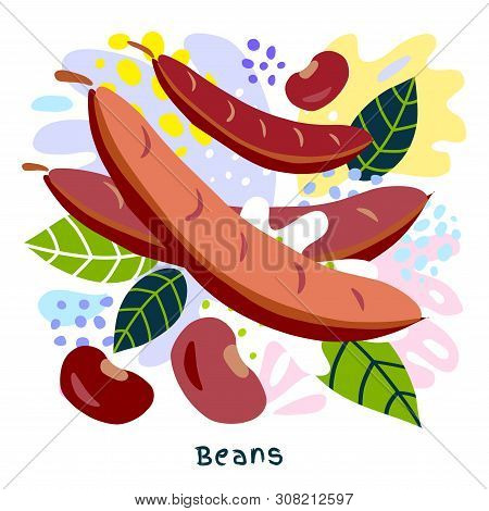 Fresh Pod, Beans Haricot Vegetable Juice Splash Organic Food Vegetables Condiment Spice Splatter On 