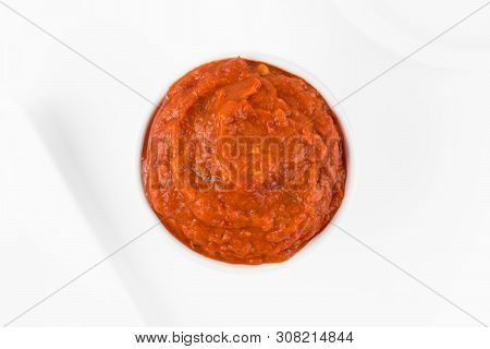 Ajvar Or Pindjur Orange Vegetable Spread Made From Bell Peppers