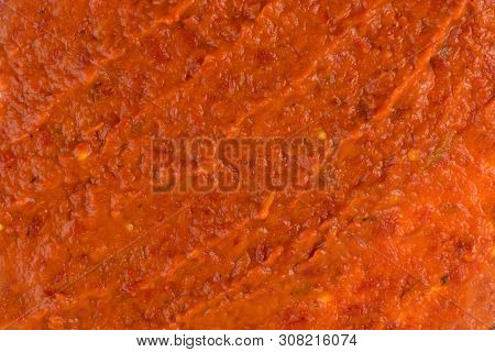 Ajvar Or Pindjur Orange Vegetable Spread Made From Bell Peppers