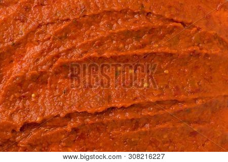 Ajvar Or Pindjur Orange Vegetable Spread Texture
