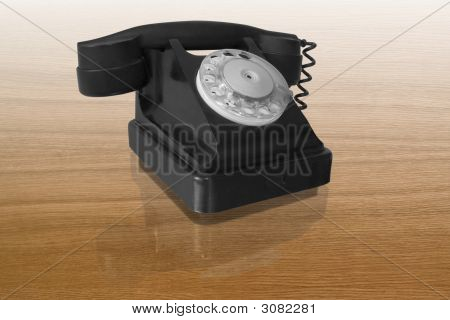 Telefone preto retrô
