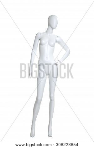 Beautiful Female Mannequin Isolated On White Background