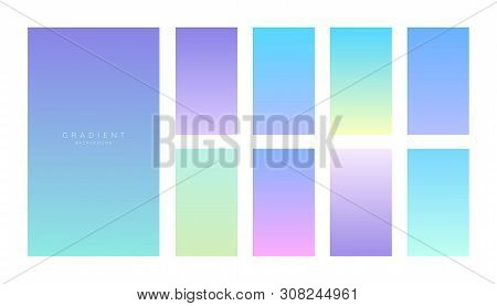 Gradients Collection. Smartphone Screens With Soft Colors.
