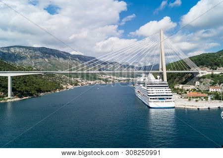 Most Famous Franjo Tudjman Bridge In Dubrovnik Croatia