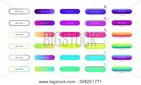 Website, Landing Page Buttons Collection. Web Application Elements Set