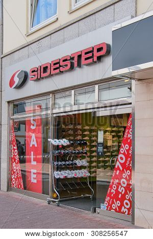 Mainz, Germany - June 24, 2019: Entrance To Sidestep Shop In Mainz, Germany