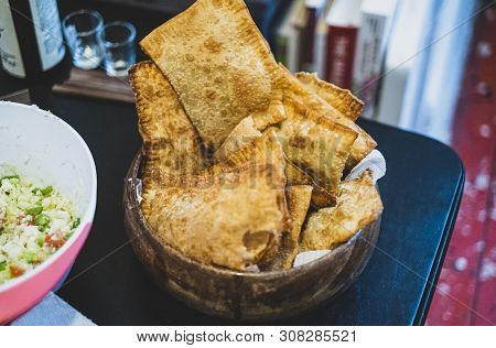 Homemade Brazilian Pastel De Feira (fried Snack)