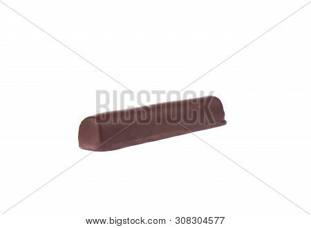 Glazed Sweet Curd Isolated On A White Background.
