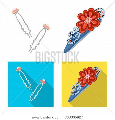 Vector Illustration Of Beauty And Fashion Icon. Set Of Beauty And Female Vector Icon For Stock.