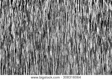 Monochrome Glitch Background. Abstract Black And White Lines. Pixel Sorting Texture.