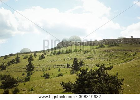The Beautiful View Of Ai-petri Mountain. The Mountains And The Sea Of Crimea. Mountain And Sea Lands
