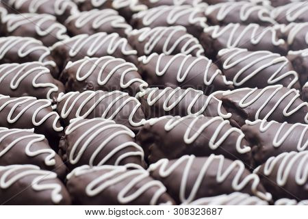 Pieces Of Turkish Or Arabic Traditional Declious Oriental Dessert Pahlava, Baklava, Close Up