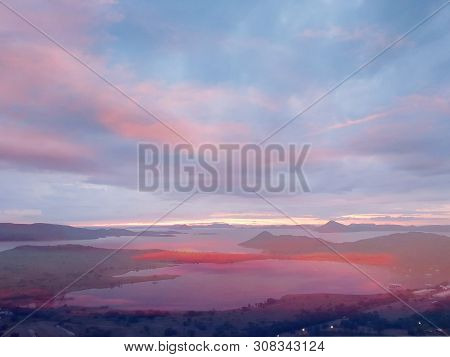 Baroque Skies And Lake, Photographed At Gariepdam, South Africa