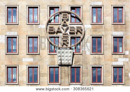 Leverkusen, Germany - July 22, 2017: Bayer Office Building In Leverkusen, Germany. Bayer Is A German