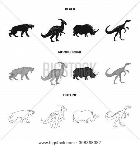 Vector Illustration Of Animal And Character Icon. Set Of Animal And Ancient Stock Vector Illustratio