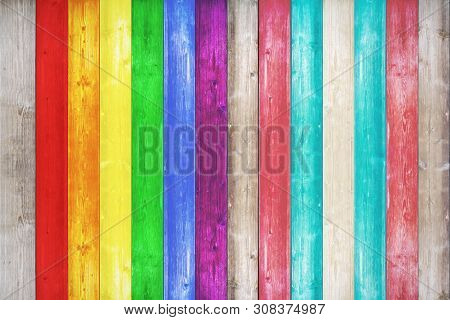 Wood Texture Background Surface With Lgbt Natural Pattern Or White Wood Texture Table Top View. Grun