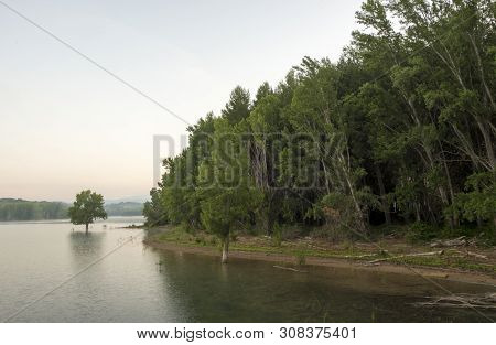 Sunrise At The Regajo Reservoir In Navajas, Castellon