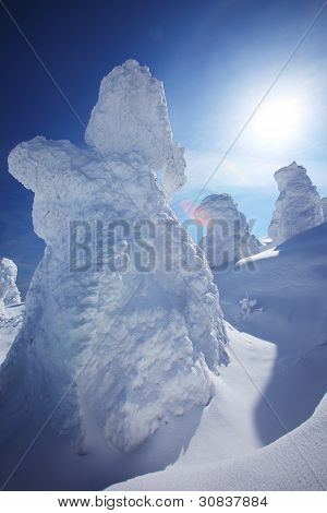 Měkké Rime, Mt.zao v Japonsku
