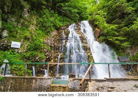 Waterfall Urlatoarea From Bucegi Natural Park, Romania