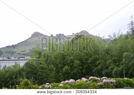 Privileged Views Of The Tits Of Lierganes Mountain In The Form Of Breasts A Natural Monument. August