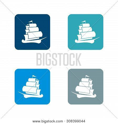 Sailing Ship Logo Template Illustration Design. Vector Eps 10.