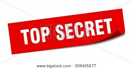 Top Secret Square Sticker. Top Secret Sign. Top Secret Banner