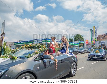 Kirchheimbolanden, Rheinland-pfalz, Germany-06 23 2019: Holiday Parade On Streets Of German Town Dur
