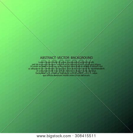 Vector Background. Green Hexagons. Polygonal Style. Eps 10