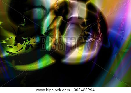 Colorful Background Made Of Color Gradient Tools And Reflections  Dark Mode