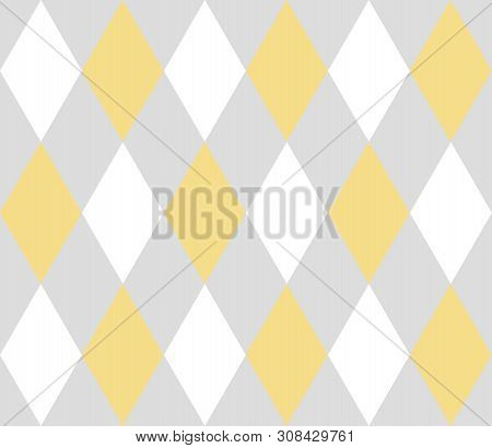 Abstract Geometric Seamless Pattern With Rhombuses. Endless Background Of Geometric Shapes. Vector I