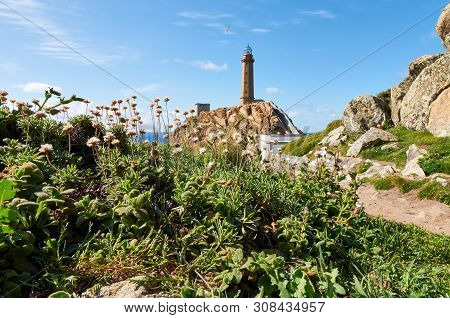 The Lighthouse Of Cabo Vilan, At The Coast Of Death, Galcia, Spain