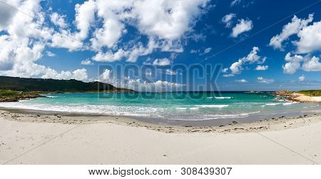 A Sunny Day At The Beach Of Arou. Camariñas, Galicia, Spain