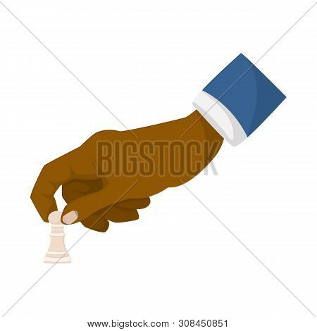 Vector Design Of Hand And Pawn Symbol. Set Of Hand And Business Stock Symbol For Web.