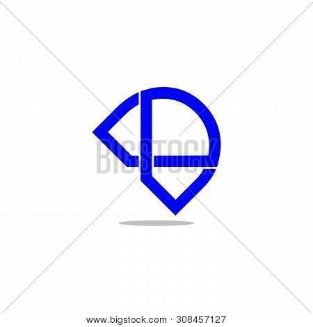 Letter Dk Linked Overlapping Line Shadow Logo Vector