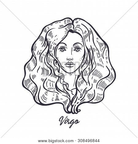 Virgo Zodiac Sign. The Symbol Of The Astrological Horoscope.