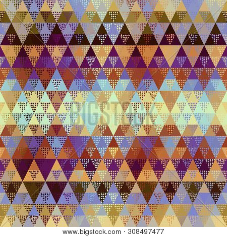 Seamless Vector Pattern Background Of A Triangles.