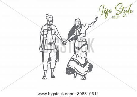 Roleplay Concept Sketch. Free Mentally And Physically. One With Nature, Hippy, Rasta Movement. Simpl