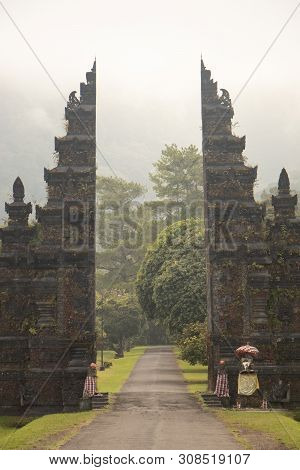 Indonesia Bali Handara Gate Is One Of The Most Impressive Viewpoint For Tourists And Photography. Ha