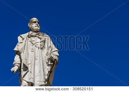 Garibaldi, The Italian And Latin America Hero. Monument Erected In The Center Of Vicenza, Made By Ar