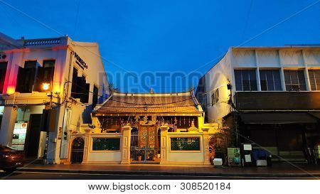 Melaka, Malaysia - 25 Jun, 2019: Kwan Yin Tang Temple Is A Chinese Temple In Malacca City, Malaysia.